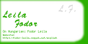 leila fodor business card